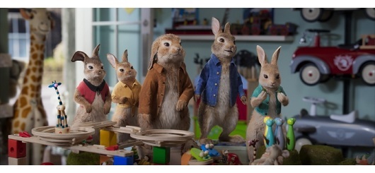V.l.n.r.: Mopsi, Flopsi, Benjamin, Peter Hase und Wuschelpuschel.
